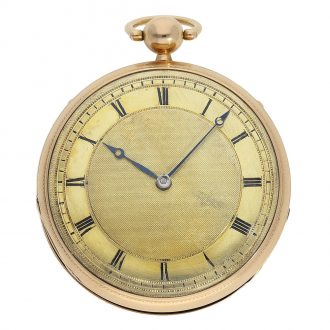 French red gold pocket watch with musical mechanism Circa 1800