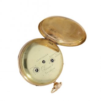 French red gold pocket watch with musical mechanism Circa 1800