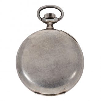 Swiss silver deck chronometer with power reserve indicator Circa 1940
