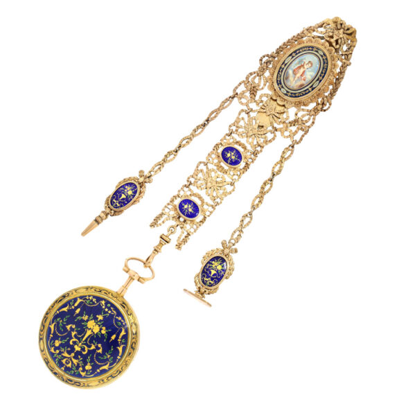 French gold with chatelaine, key and signets Circa 1780 French gold with chatelaine, key and signets Circa 1780
