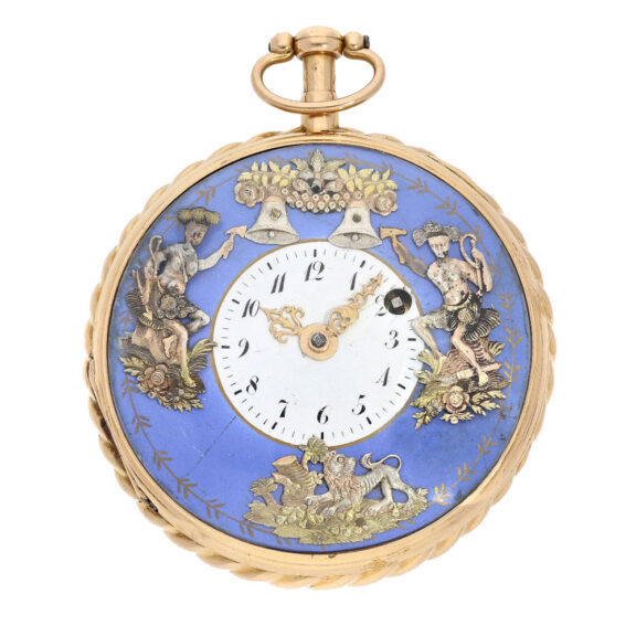 Swiss repeating watch with automaton Jacquemart Circa 1820 Swiss repeating watch with automaton Jacquemart Circa 1820