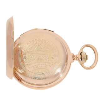 Swiss pink gold minute repeater automaton watch Circa 1890