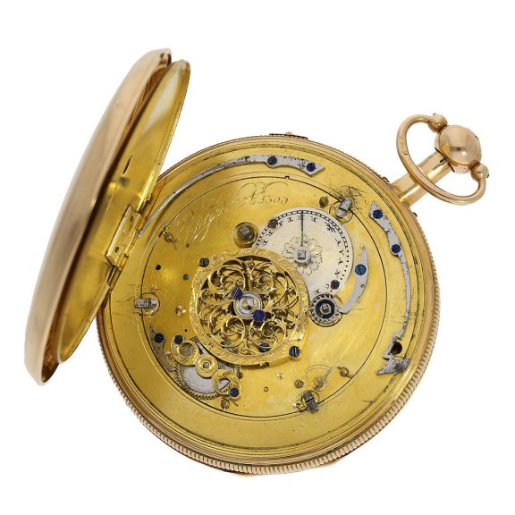 Swiss pocket watch with repeater and figure automaton Circa 1820 Swiss pocket watch with repeater and figure automaton Circa 1820