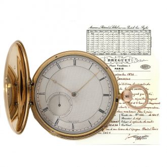 French 18 Carat gold pocket watch ruby cylinder Circa 1836
