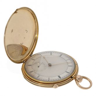 French 18 Carat gold pocket watch ruby cylinder Circa 1836