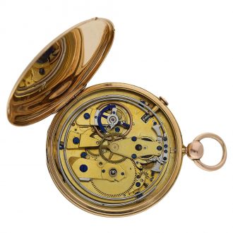 French 18 Carat gold pocket watch ruby cylinder Circa 1836
