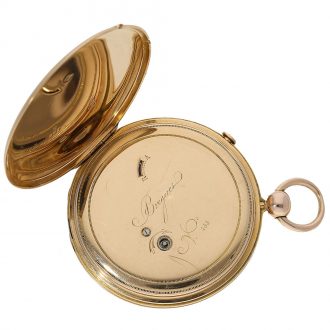 French 18 Carat gold pocket watch ruby cylinder Circa 1836