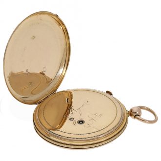 French 18 Carat gold pocket watch ruby cylinder Circa 1836
