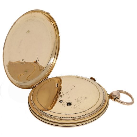 French 18 Carat gold pocket watch ruby cylinder Circa 1836 French 18 Carat gold pocket watch ruby cylinder Circa 1836