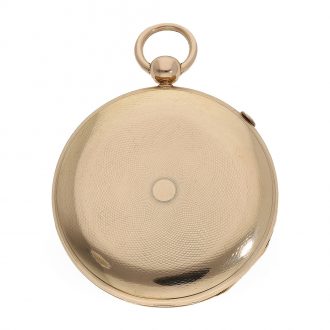 French 18 Carat gold pocket watch ruby cylinder Circa 1836