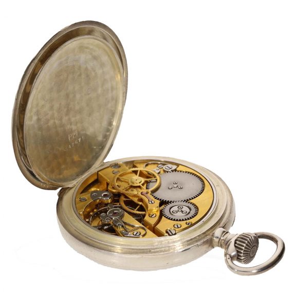 Swiss silver deck chronometer with center seconds Circa 1943 Swiss silver deck chronometer with center seconds Circa 1943