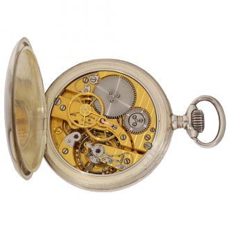 Swiss silver deck chronometer with center seconds Circa 1943