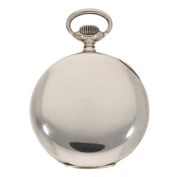Swiss silver deck chronometer with center seconds Circa 1943 Swiss silver deck chronometer with center seconds Circa 1943