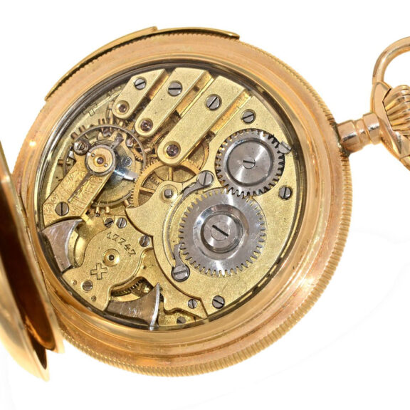 Swiss repeating watch with automaton "Jaquemart" Circa 1890 Swiss repeating watch with automaton "Jaquemart" Circa 1890