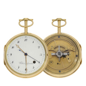 Swiss gold cased pocket watch with Pouzait escapement and balance Circa.1790