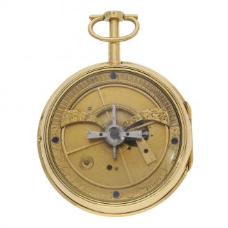Swiss gold cased pocket watch with Pouzait escapement and balance Circa.1790