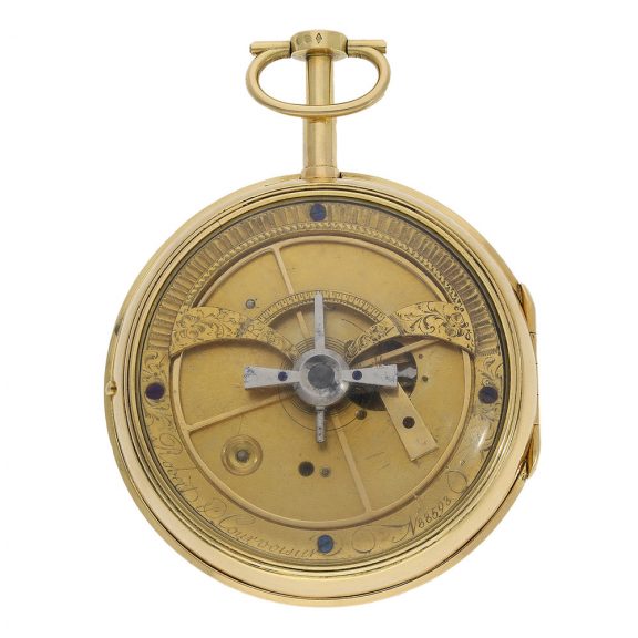Swiss gold cased pocket watch with Pouzait escapement and balance Circa.1790 Swiss gold cased pocket watch with Pouzait escapement and balance Circa.1790