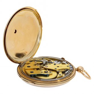 French 18 Carat gold engine turned lépine repeater Circa 1806
