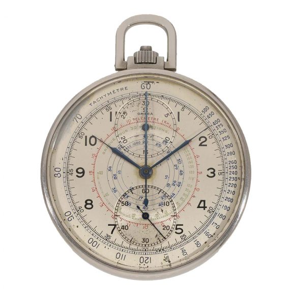 Swiss stainless steel multiscale chronograph Circa 1940