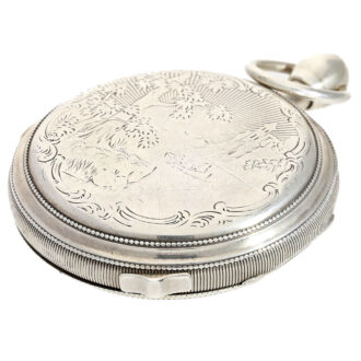 Swiss silver skeletonized verge with Jacquemarts Circa 1810