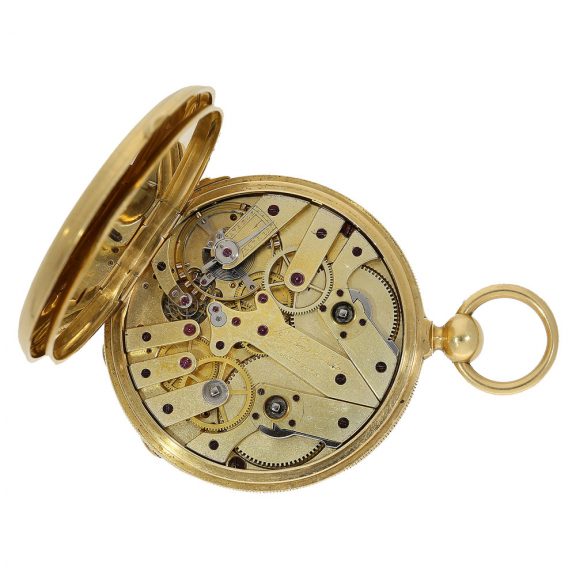 Swiss 18 Carat gold water drop shaped rarity with coined band Circa 1850 Swiss 18 Carat gold water drop shaped rarity with coined band Circa 1850