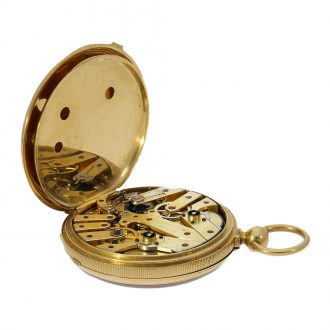 Swiss 18 Carat gold water drop shaped rarity with coined band Circa 1850