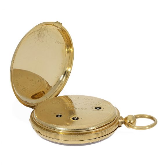 Swiss 18 Carat gold water drop shaped rarity with coined band Circa 1850 Swiss 18 Carat gold water drop shaped rarity with coined band Circa 1850
