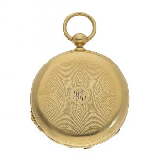 Swiss 18 Carat gold water drop shaped rarity with coined band Circa 1850