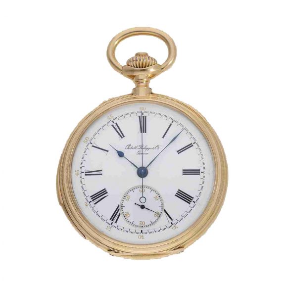 Swiss 18 carat gold top quality watch with double complication Circa 1888