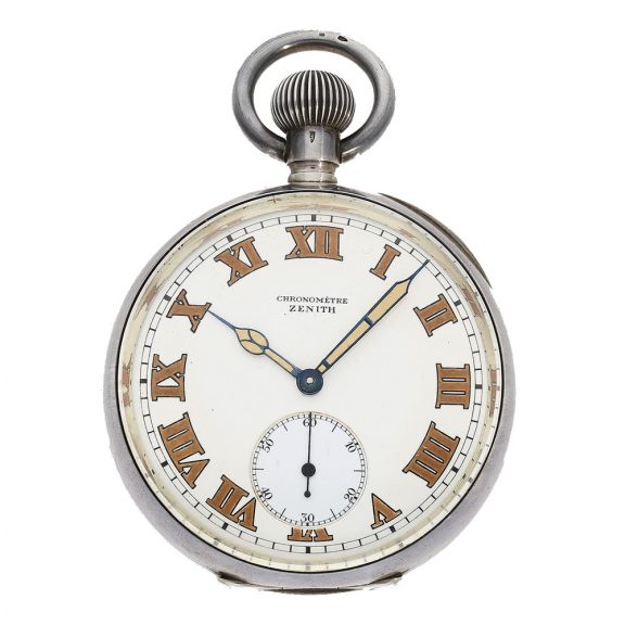 Rare Swiss silver deck chronometer superior quality Circa 1910