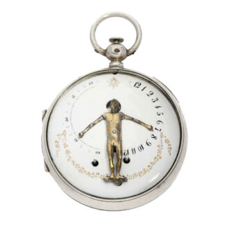 French verge watch with "bras en l'air" automaton Circa 1790