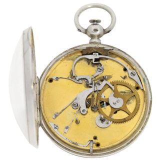 French verge watch with "bras en l'air" automaton Circa 1790