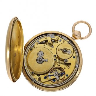 Swiss golden pocket watch ”Grande & Petite Sonnerie Circa 1825
