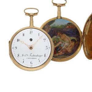German 18 Carat gold pocket watch with virgule escapement Circa 1810