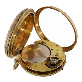 German 18 Carat gold pocket watch with virgule escapement Circa 1810