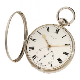 English silver pocket chronometer with hallmarks Circa 1826