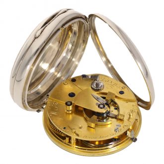 English silver pocket chronometer with hallmarks Circa 1826