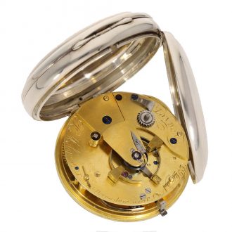 English silver pocket chronometer with hallmarks Circa 1826