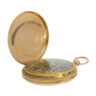 Technically very interesting early pocket watch with Grande Sonnerie, Circa 1800