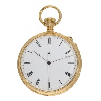 Swiss 18 carat gold technically unusual watch from experimental series Circa 1868