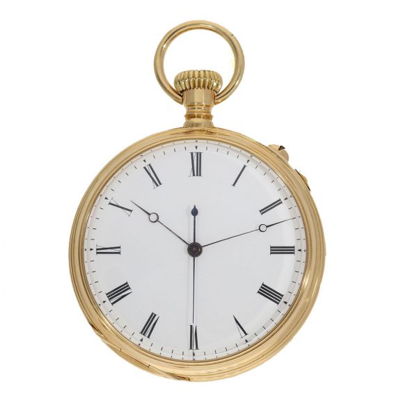 Swiss 18 carat gold technically unusual watch from experimental series Circa 1868