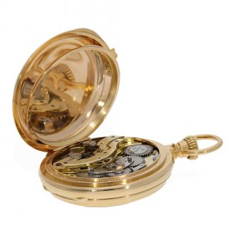 Swiss 18 carat gold technically unusual watch from experimental series Circa 1868