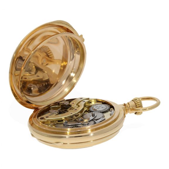 Swiss 18 carat gold technically unusual watch from experimental series Circa 1868 Swiss 18 carat gold technically unusual watch from experimental series Circa 1868