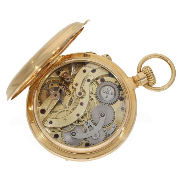 Swiss 18 carat gold technically unusual watch from experimental series Circa 1868 Swiss 18 carat gold technically unusual watch from experimental series Circa 1868