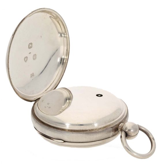 English silver open faced important chronometer Circa 1837 English silver open faced important chronometer Circa 1837