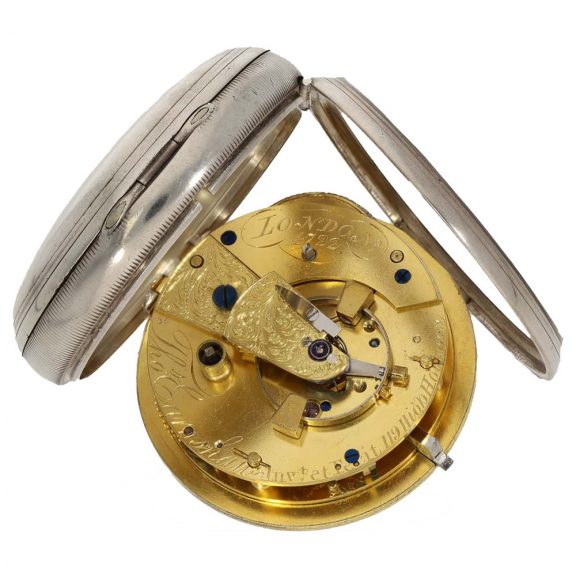 English silver open faced important chronometer Circa 1837 English silver open faced important chronometer Circa 1837
