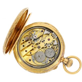 Swiss rare 18 K gold quarter repeating ladies watch Circa 1885