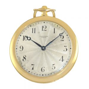 Very thin French 18K gold open faced lever watch Circa 1910