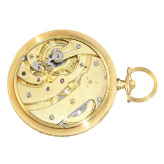 Very thin French 18K gold open faced lever watch Circa 1910 Very thin French 18K gold open faced lever watch Circa 1910