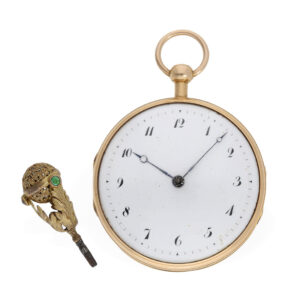 Swiss 18 Carat gold pocket watch with Grande Sonnerie, Circa 1800
